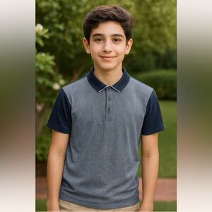 Hugo Boss Blue Striped Polo Shirt